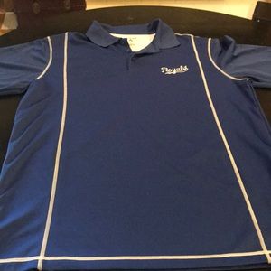 NWOT Men’s Large MLB KC Royals  Blue Polo Shirt